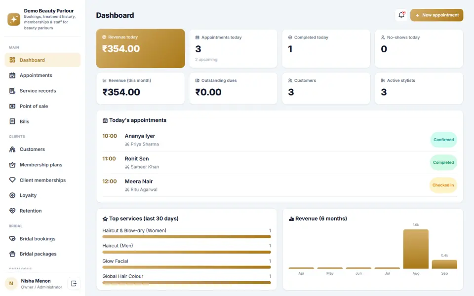 Beauty Parlour Management Software