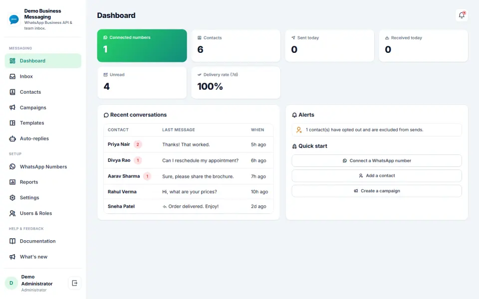 Business Messaging API & Team Inbox Platform