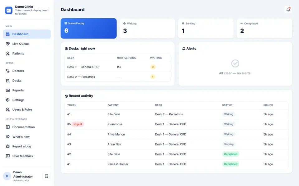 Queue Management System for Clinics