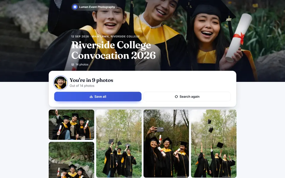 Event Photo Sharing Software with Face Recognition