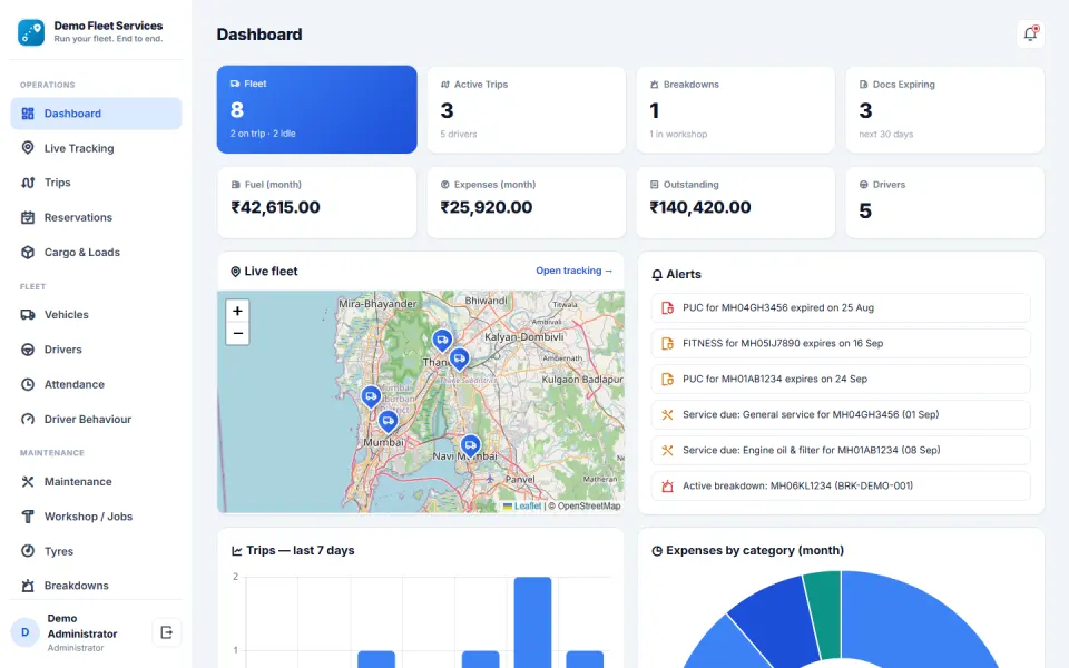 Vehicle Fleet Management System