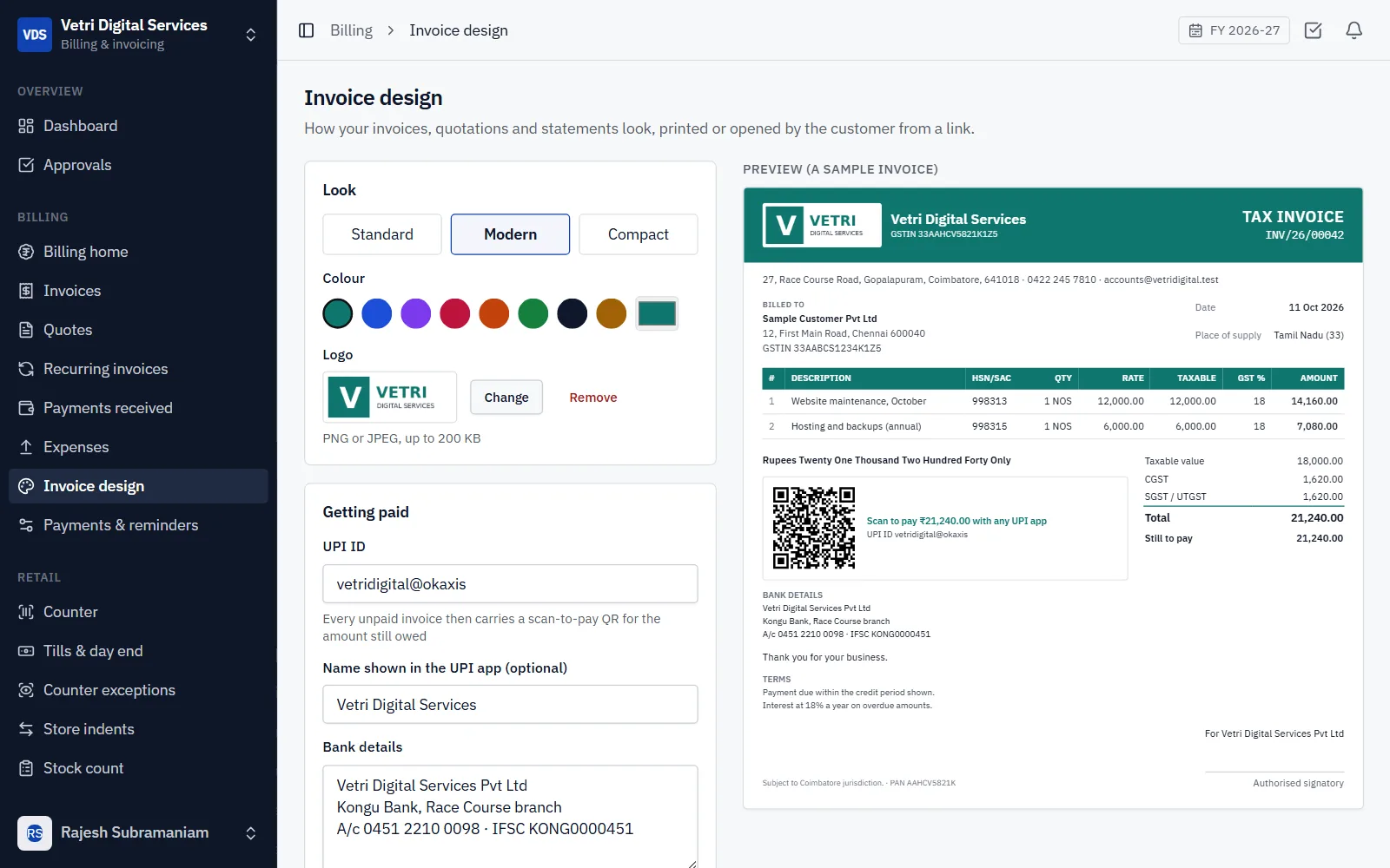 GST Invoicing & Billing Software screenshot