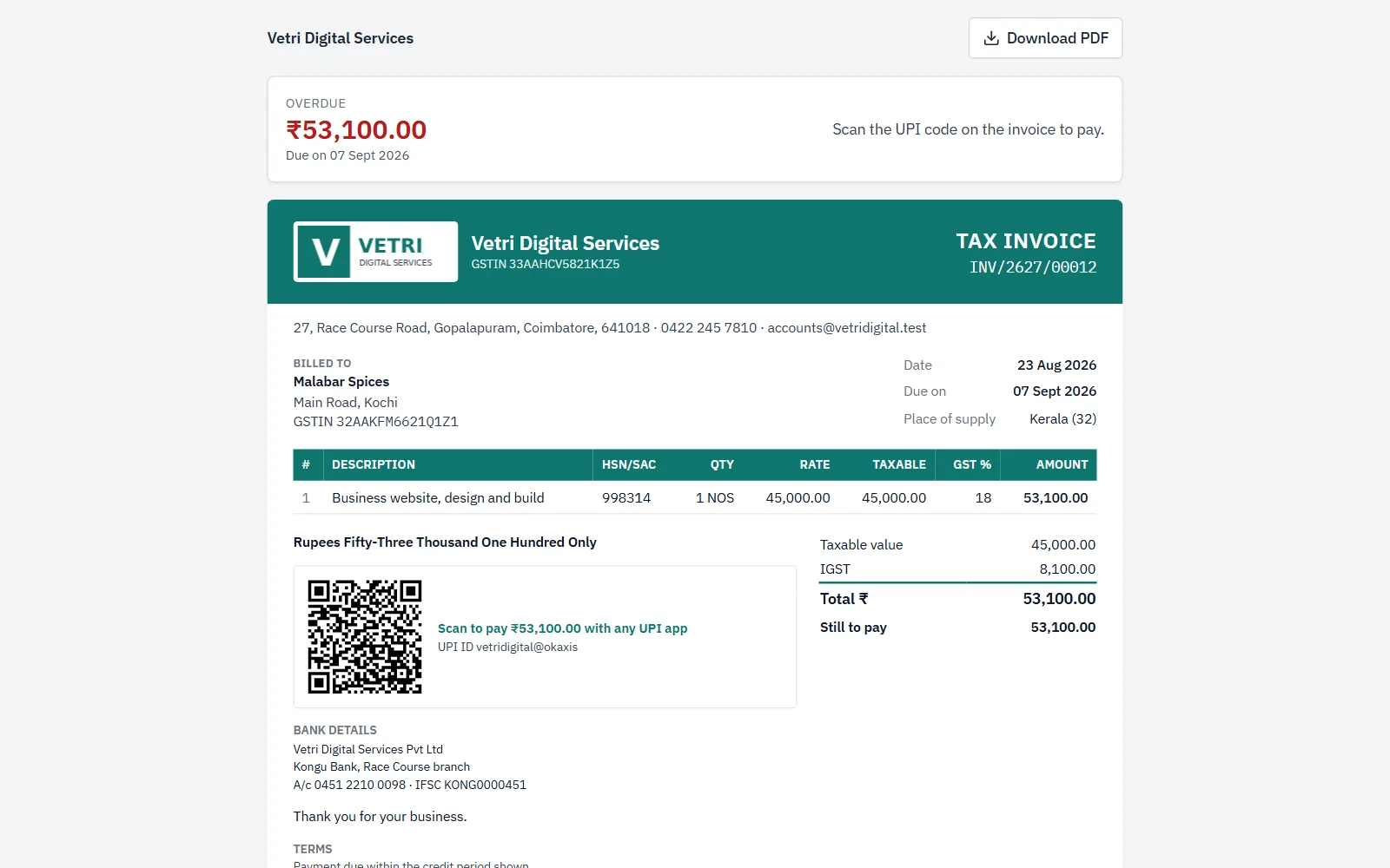 GST Invoicing & Billing Software screenshot