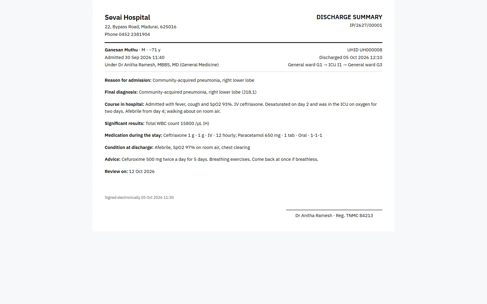Hospital Management ERP Software screenshot