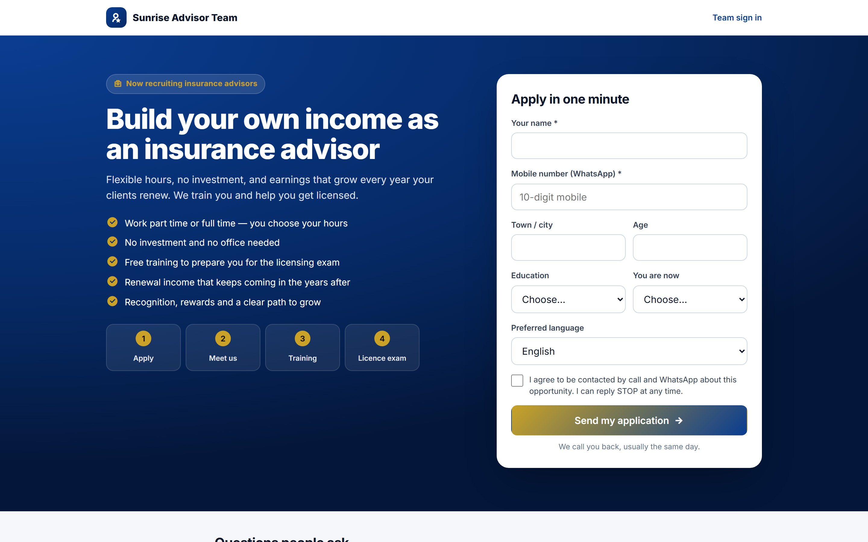 Insurance Agent Recruitment Software screenshot