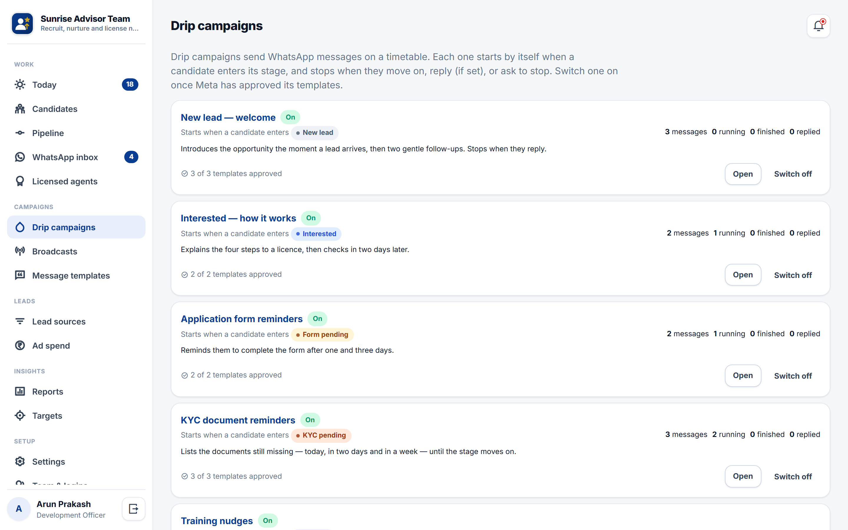 Insurance Agent Recruitment Software screenshot