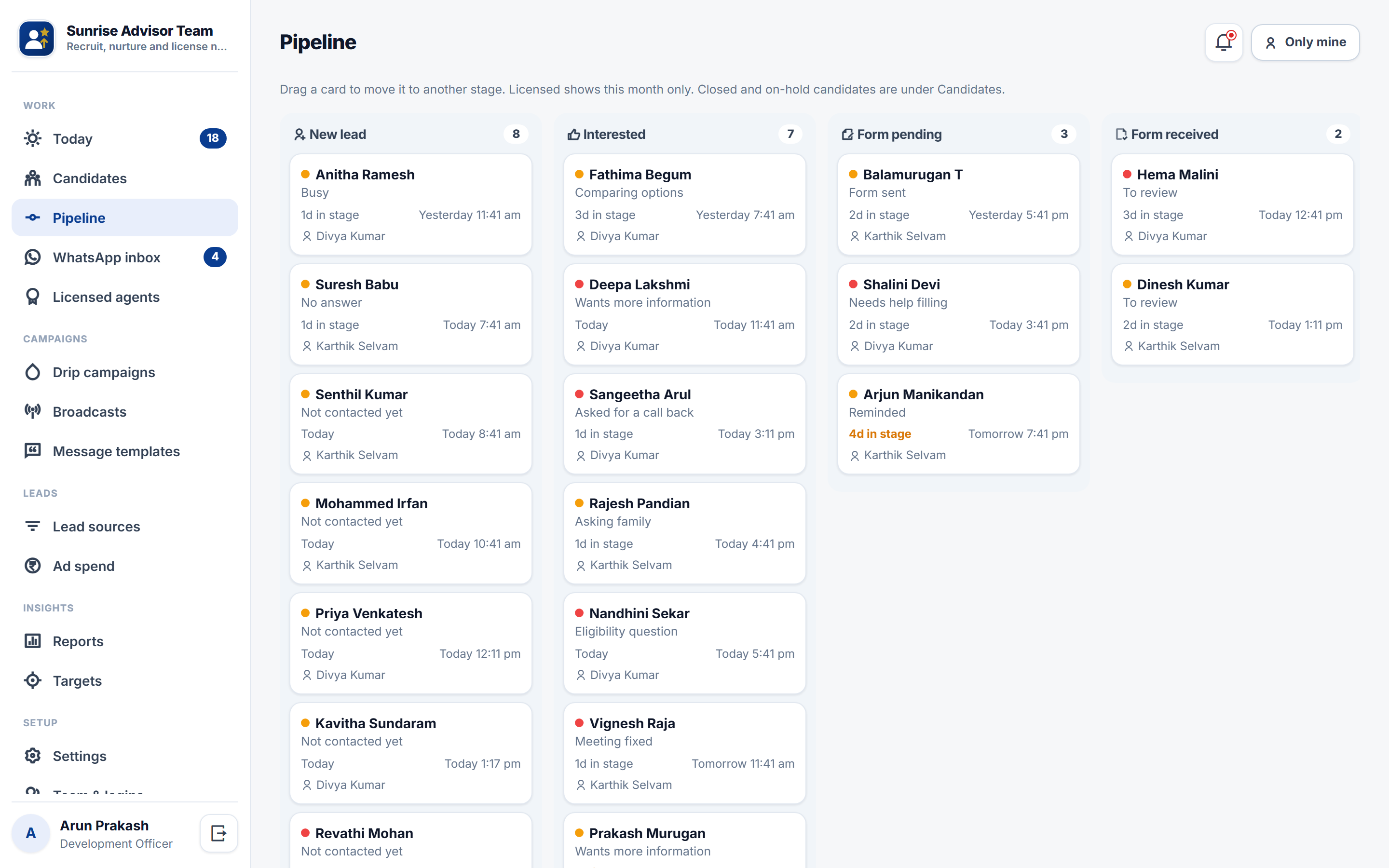 Insurance Agent Recruitment Software screenshot