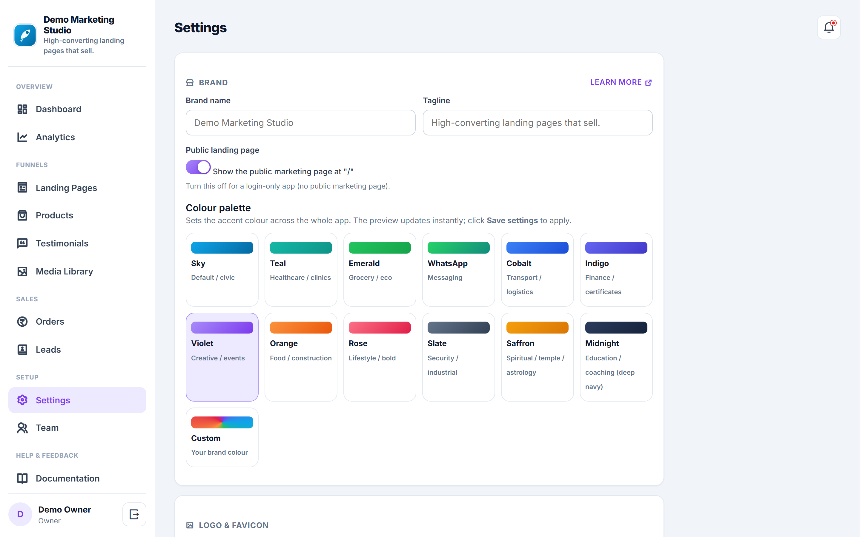 Landing Page & Sales Funnel Builder screenshot