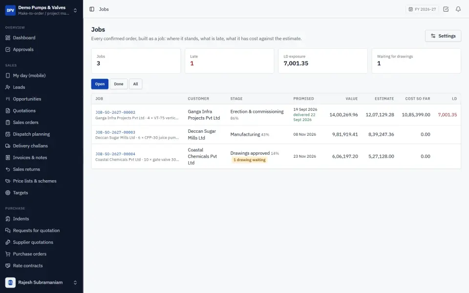 Make-to-Order Manufacturing ERP Software