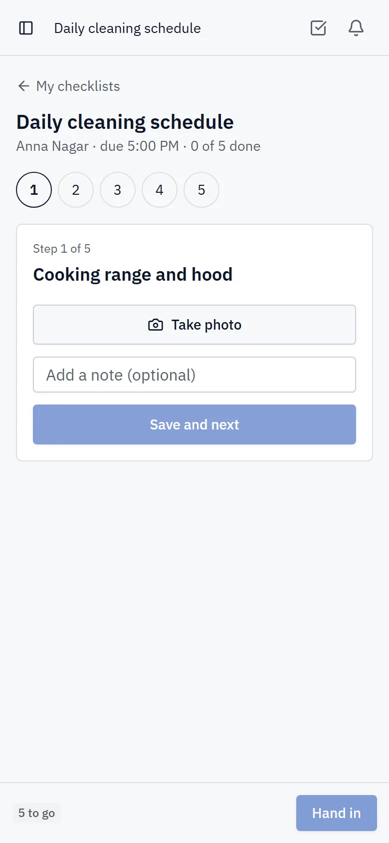 Outlet Checklists Software for Restaurant Chains screenshot