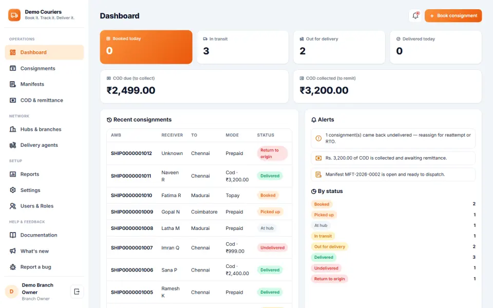 Courier and Parcel Tracking Software