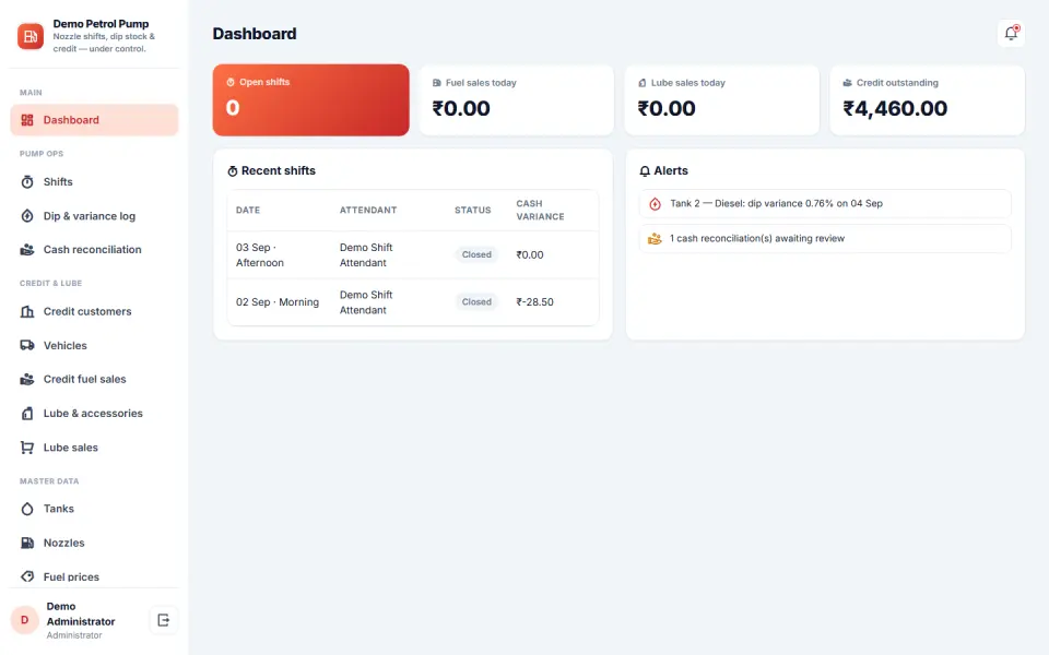 Petrol Pump Management Software