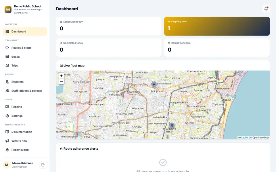 School Bus Tracking & Alert System