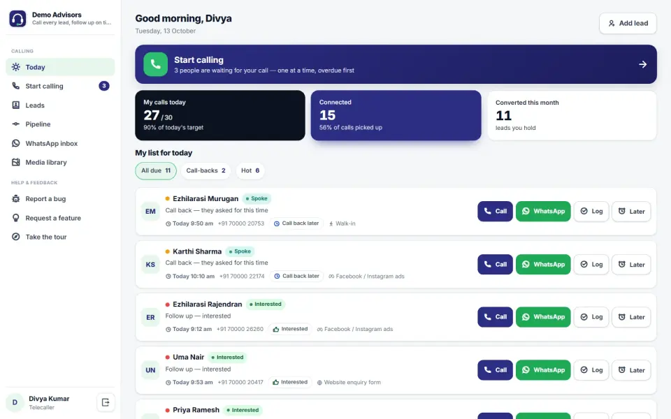 Telecalling CRM Software