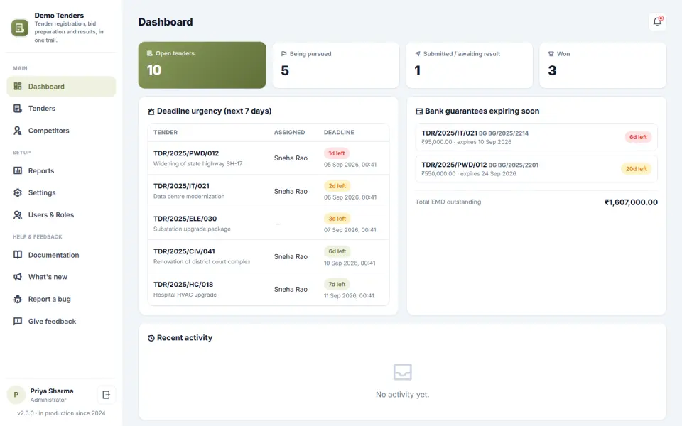 Tender / RFQ Management Software
