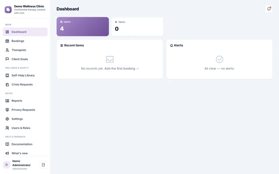 Mental Health Therapy Booking Software